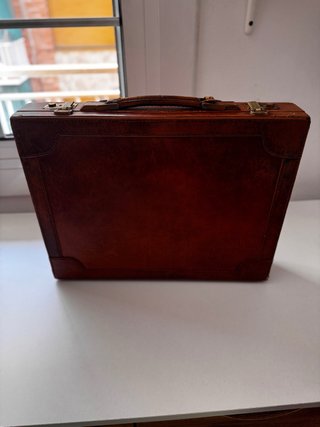 Maletín vintage El Corte Inglés de piel