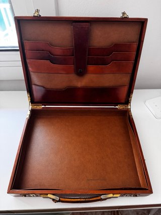 Maletín vintage El Corte Inglés de piel