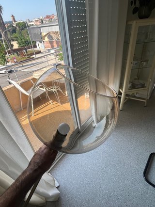 Lámpara de pie cristal y metal