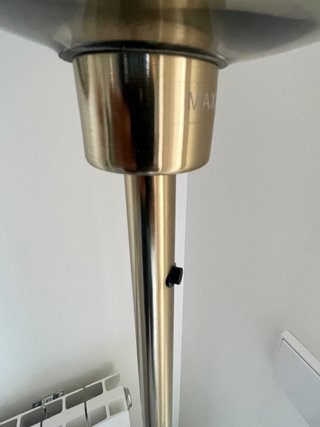 Lámpara de pie cristal y metal
