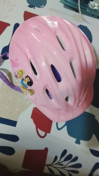 Casco rosa infantil princesas