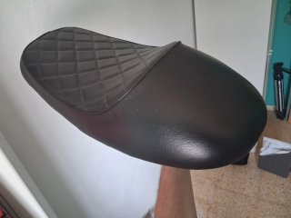 Asiento Moto Cafe Racer Negro
