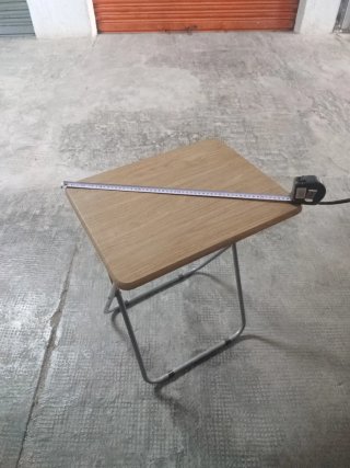 Mesita plegable camping madera y metal