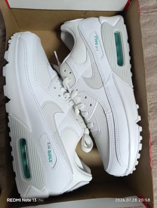 Nike Air Max 90 Blancas y Turquesa