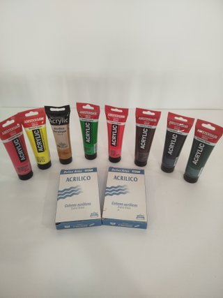 Lote Pinturas Acrílicas Amsterdam y Titan