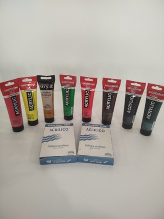 Lote Pinturas Acrílicas Amsterdam y Titan