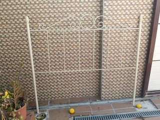 Cabecero forja crema cama 135cm