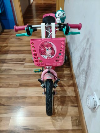 Bicicleta niña Btwin rosa unicornio