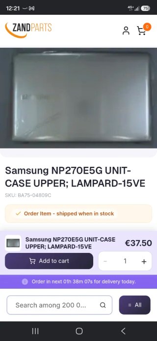 Tapa superior Samsung laptop 15