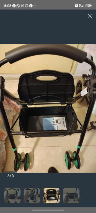 Andador con asiento y ruedas