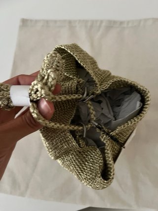 Bolso bombonera Zara Dorado