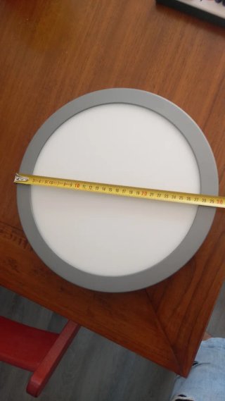 Plafón LED Circular Gris y Blanco
