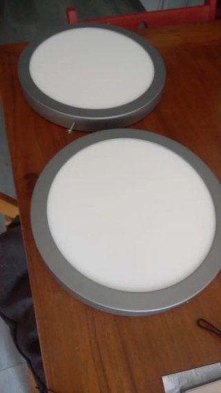 Plafón LED Circular Gris y Blanco