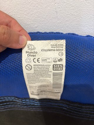 Columpio azul para niños