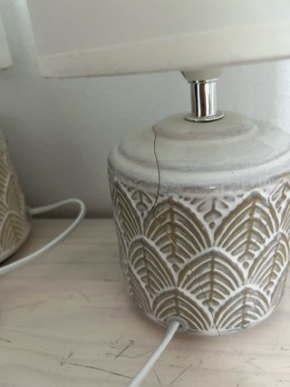 Juego 2 lámparas de mesa cerámica