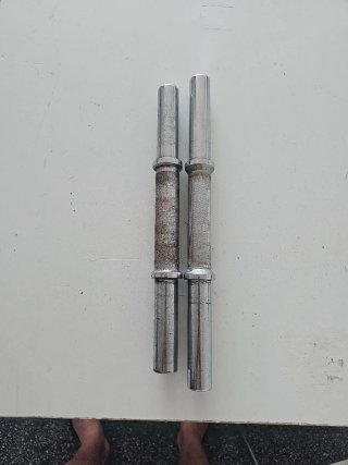 Barras de pesas cromadas