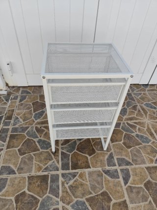 Cajonera Ikea 3 cajones metal blanca