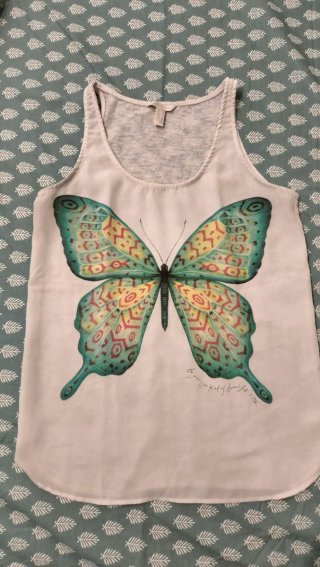 Camiseta tirantes Springfield mariposa