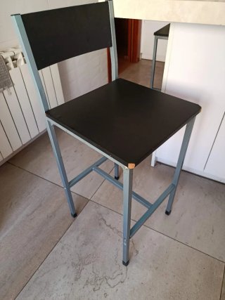 Set de 5 Taburetes altos estilo industrial - Metal