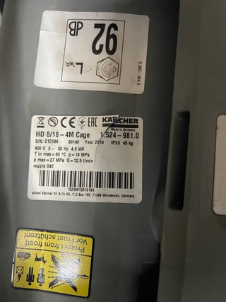 Hidrolimpiadora KARCHER Profesional.