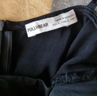Vestito nero lungo con spalline