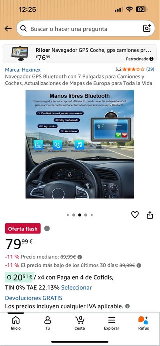 Navegador GPS 7 Bluetooth Camiones