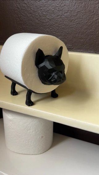 Suporte Papel Higiénico Bulldog Francês