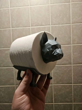 Suporte Papel Higiénico Bulldog Francês