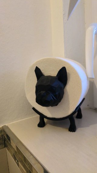 Suporte Papel Higiénico Bulldog Francês