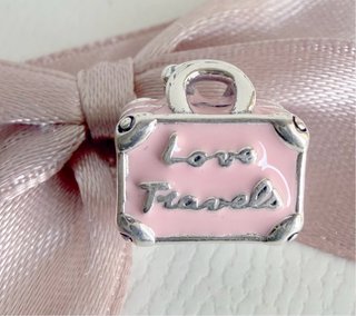 Pandora Charm Maleta Rosa Love Travels
