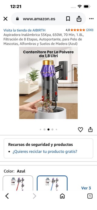 AIBIRTH Y9 Aspirador Sin Cable