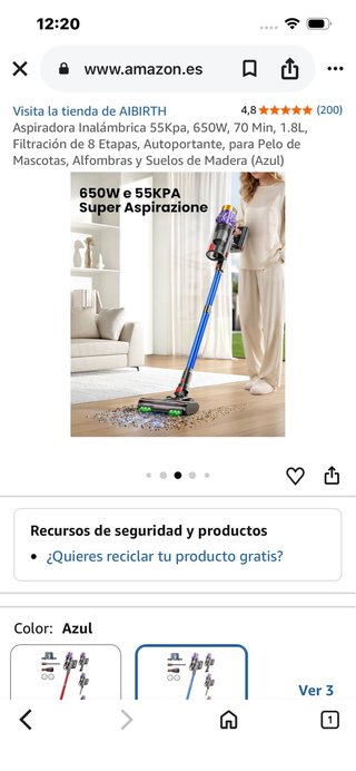 AIBIRTH Y9 Aspirador Sin Cable