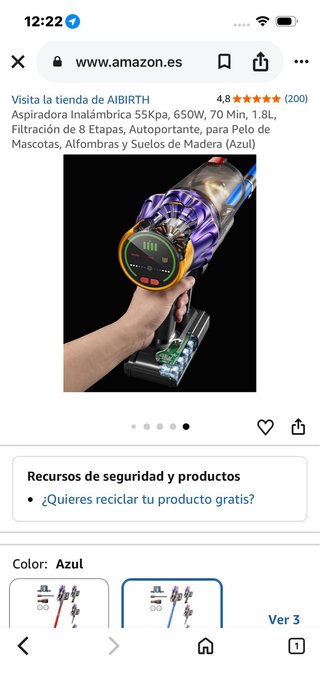 AIBIRTH Y9 Aspirador Sin Cable