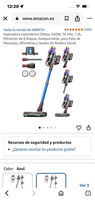 AIBIRTH Y9 Aspirador Sin Cable