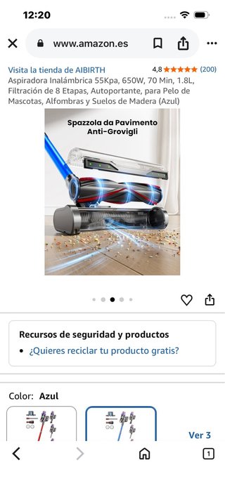 AIBIRTH Y9 Aspirador Sin Cable