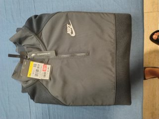 Sudadera Nike Media Cremallera Negra y Gris