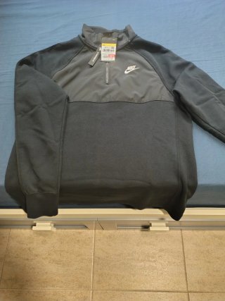 Sudadera Nike Media Cremallera Negra y Gris