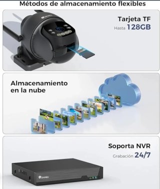 Cámara Vigilancia Exterior Ctronics 4K