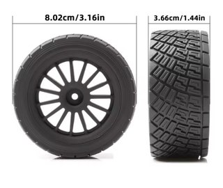8 Ruedas RC Negro Austarhobby