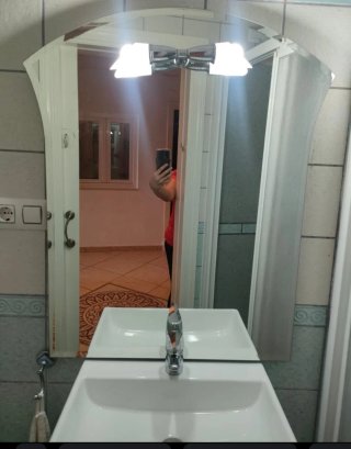 Espejo cuarto de baño con dos focos