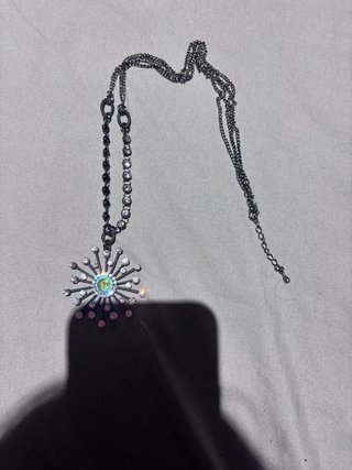 Collar con colgante de estrella plateado