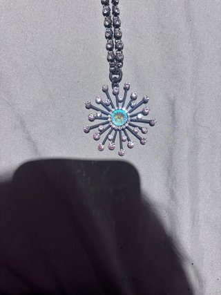 Collar con colgante de estrella plateado
