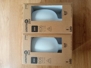 2 Lâmpadas LED Lexman E27 60W 806 Lúmenes