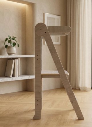 Torre di apprendimento pieghevole Montessori regolabile in 3 altezze