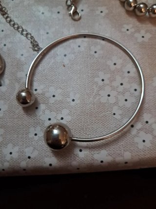Conjunto 5 pulseras plateadas