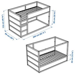 Cama alta Kura IKEA
