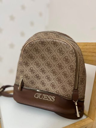 Mochila Guess Beige y Marrón Original
