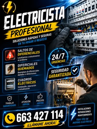 Electricista Profesional Urgente 24/7