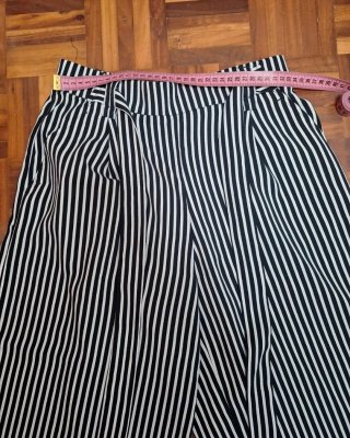 Pantalón Palazzo Zara Rayas Blanco y Negro