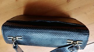 Bolso Vintage Piel Serpiente Negro